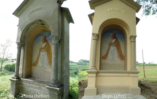 Cappella di San Silverio (prima e dopo)