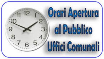 Nuovo orario al pubblico  uffici comunali